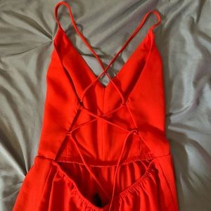 Chiffon jumper - bright red